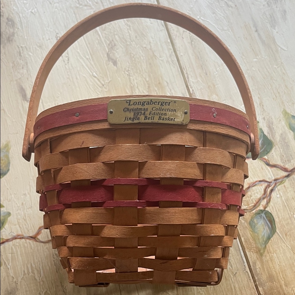 Longaberger Christmas Collec 1994 Jingle Bell Basket